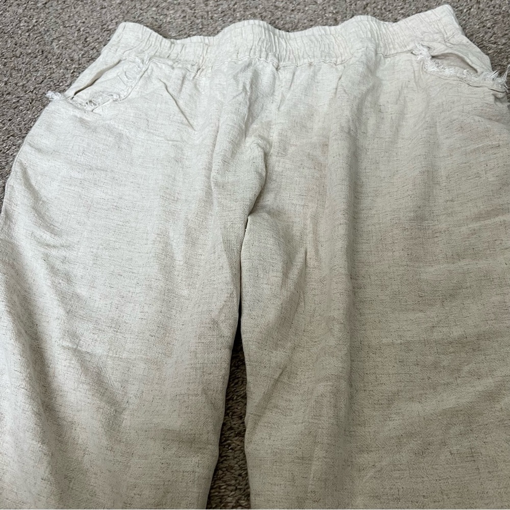 Umgee Wide Leg Pants in Light Natural - Picture 11 of 16
